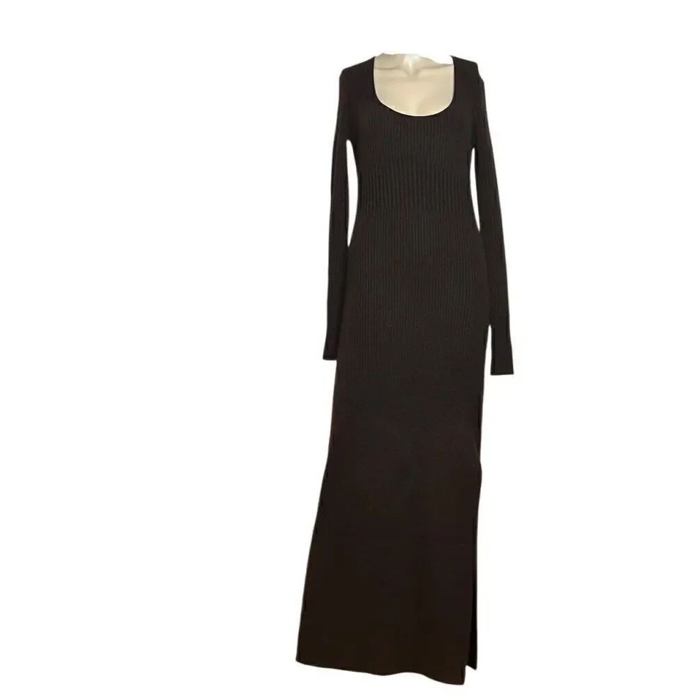 Frame Ribbed Cashmere U-Neck Dress NWT medium - Picture 12 of 15